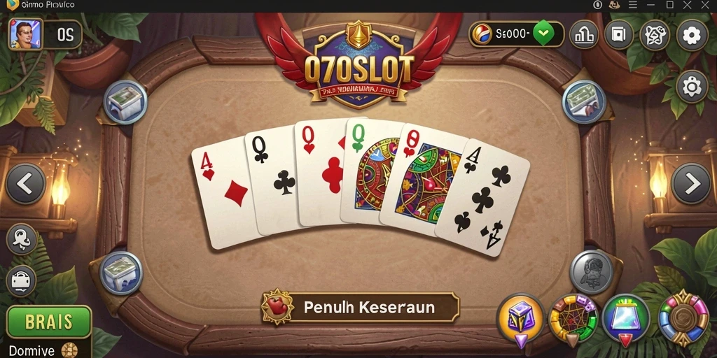 Tangkapan layar gameplay 070SLOT yang menampilkan aksi seru permainan Domino.