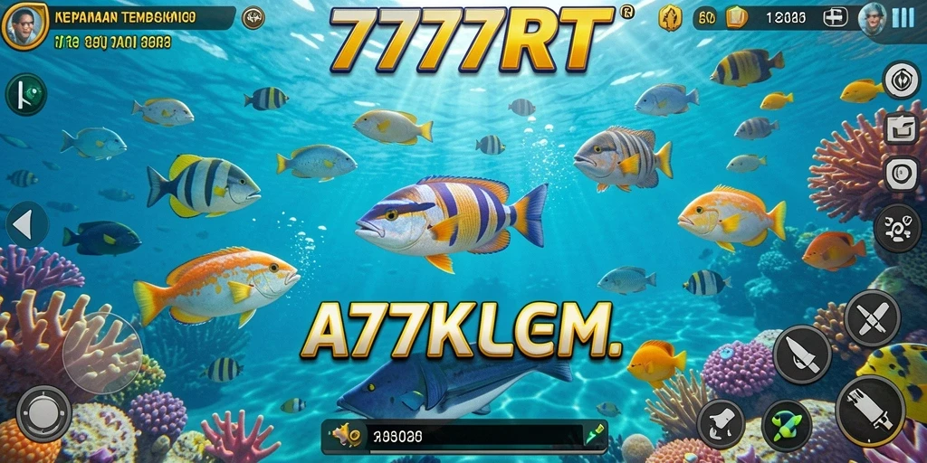 Screenshot gameplay 777RT menampilkan aksi seru menembak ikan.