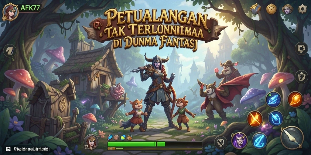 Tampilan gameplay AFK77 yang menegangkan dalam petualangan fantasi.