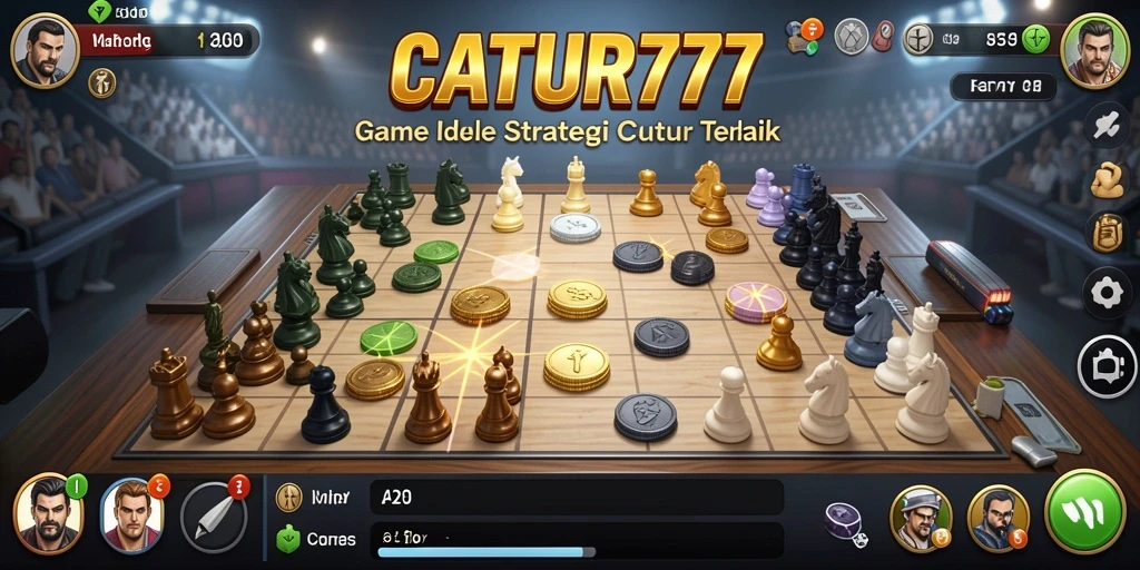 Screenshot gameplay menunjukkan strategi catur dalam aksi.