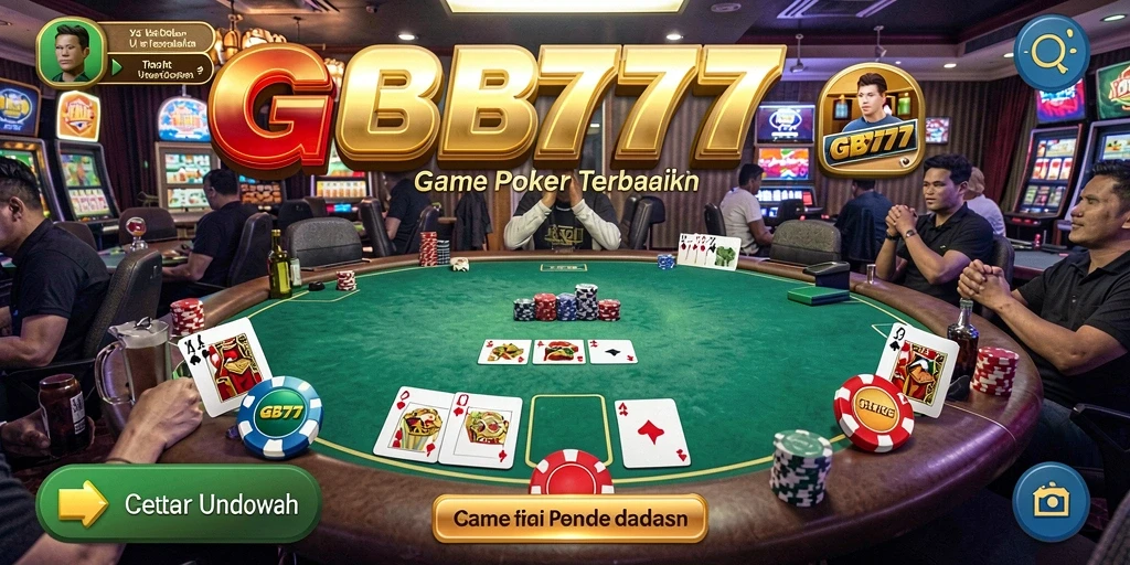 Tangkapan layar utama GB777 menampilkan gameplay Poker yang seru dan mendebarkan.