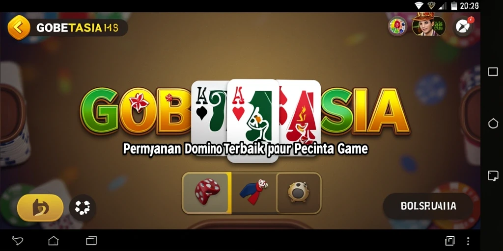 Screenshot GOBETASIA menampilkan gameplay domino yang seru dan interaktif.