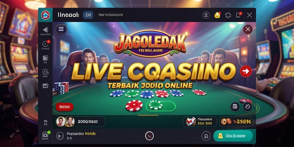 Gameplay JAGOLEDAK yang mendebarkan dengan dealer langsung.