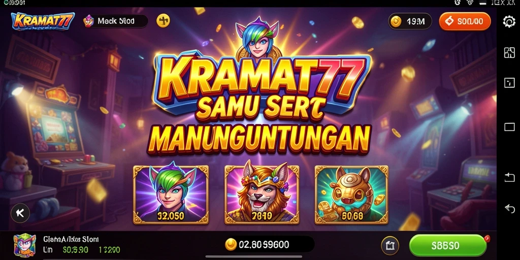 Tampilan gameplay seru di KRAMAT77 yang mengasyikkan.