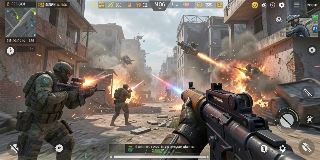 Gameplay intens N06 dengan aksi seru dan grafis tinggi.