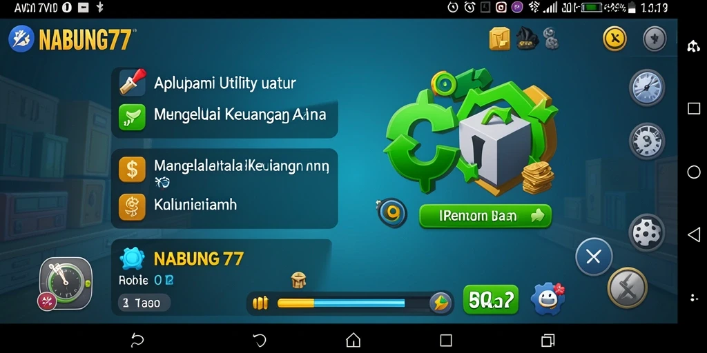 Tampilan antarmuka pengguna NABUNG77 yang intuitif dan mudah digunakan.