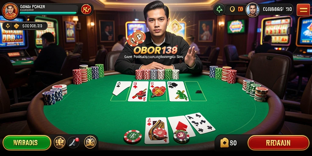 Gameplay OBOR138 yang mendebarkan dan interaktif di meja poker.