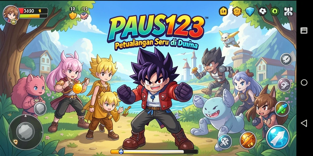 Screenshot menampilkan aksi seru dalam gameplay Anime.