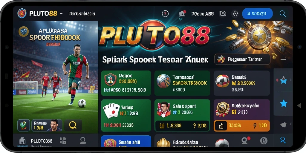 Tampilan antarmuka utama PLUTO88 dengan berbagai pilihan taruhan olahraga.