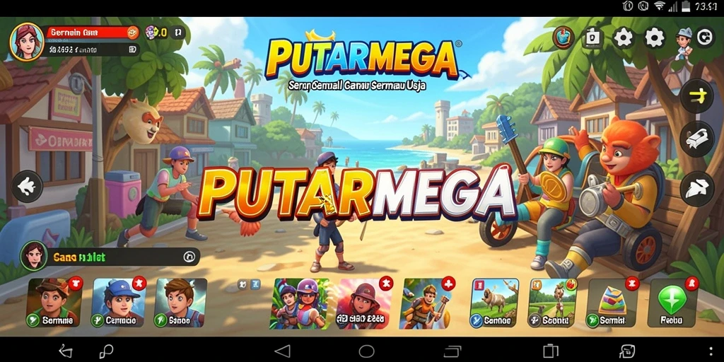 Tangkapan layar PUTARMEGA menunjukkan gameplay yang seru dan interaktif.