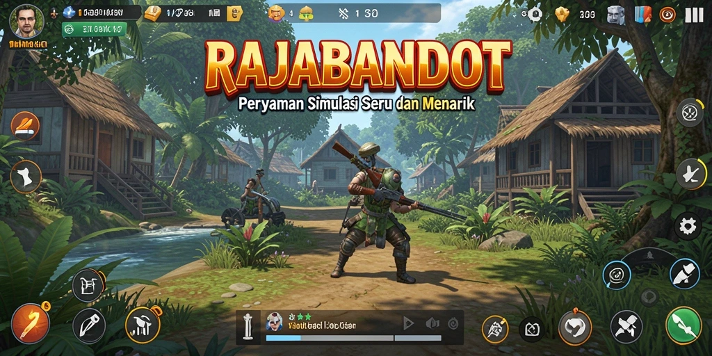 Tangkapan layar gameplay RAJABANDOT yang menarik dan dinamis.