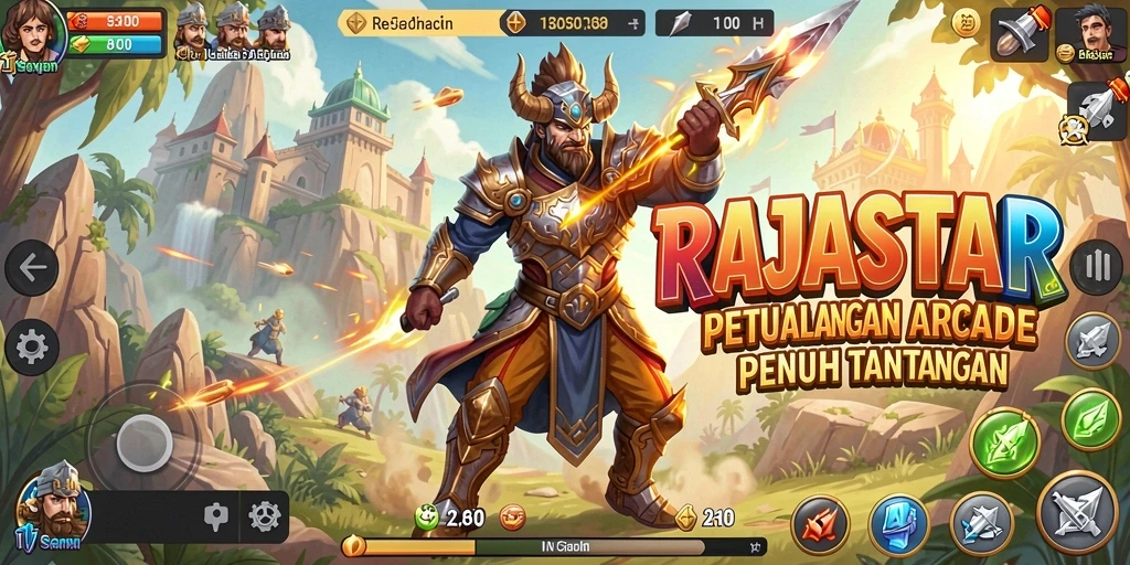 Tampilan gameplay RAJASTAR dengan aksi seru dan menantang.