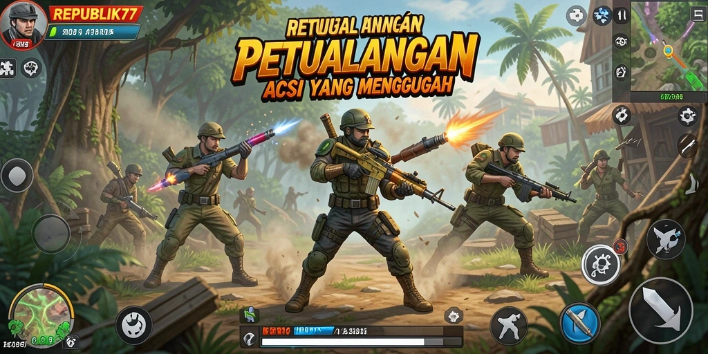 Gameplay menarik dan pertarungan seru di REPUBLIK77.