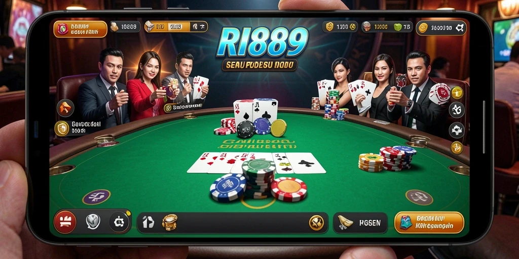 Tampilan gameplay RI889 yang mendebarkan dalam permainan Poker.