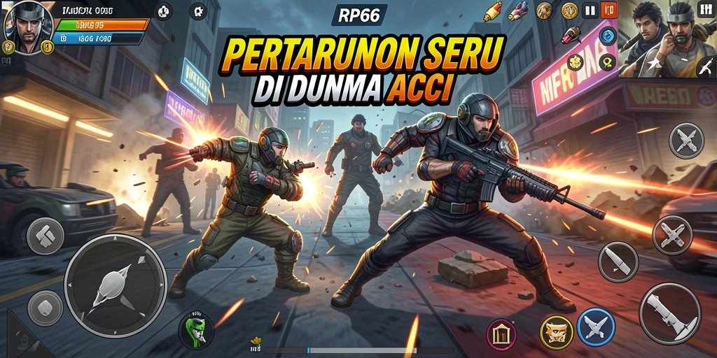 Menampilkan gameplay aksi yang seru dan mendebarkan.