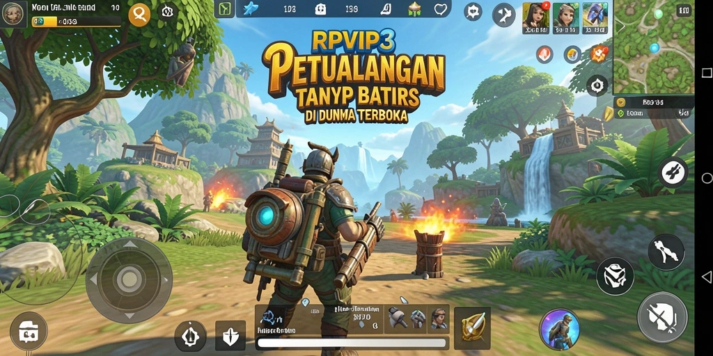 Tampilan gameplay RPVIP3 yang memukau dalam dunia terbuka.