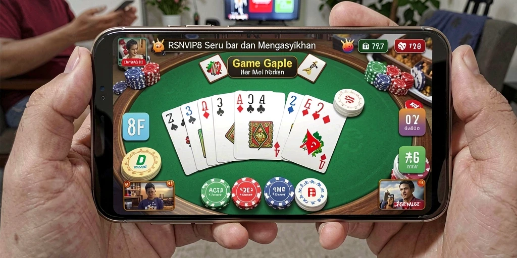 Tampilan gameplay Gaple yang seru di RSNVIP8.