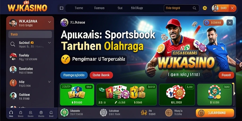 Tampilan gameplay taruhan olahraga di WJKASINO.