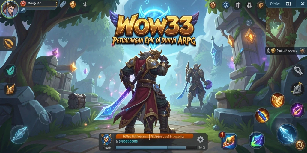 Screenshot gameplay menunjukkan pertarungan seru dalam dunia ARPG.